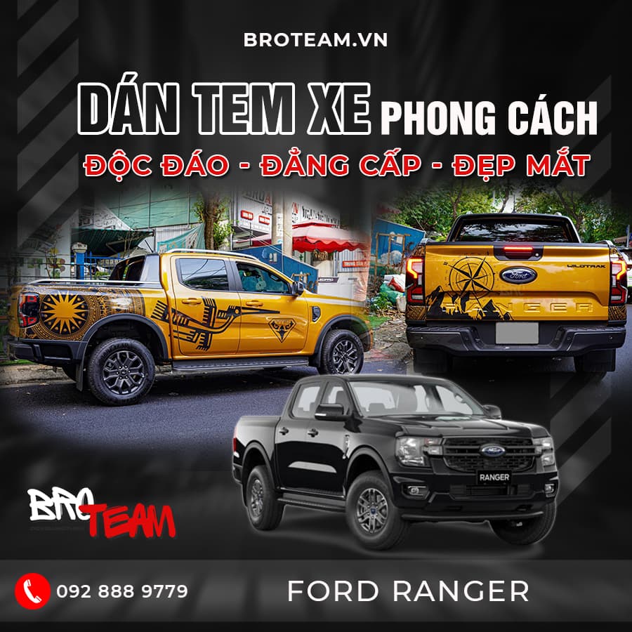 Dán tem xe Ranger