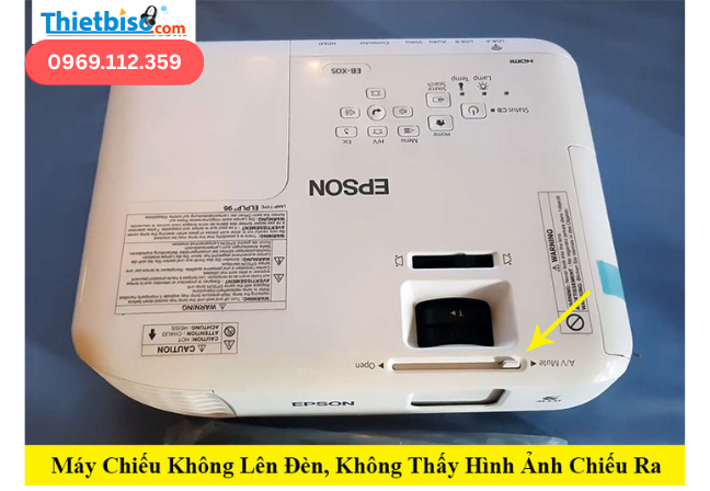 máy chiếu không sáng đèn