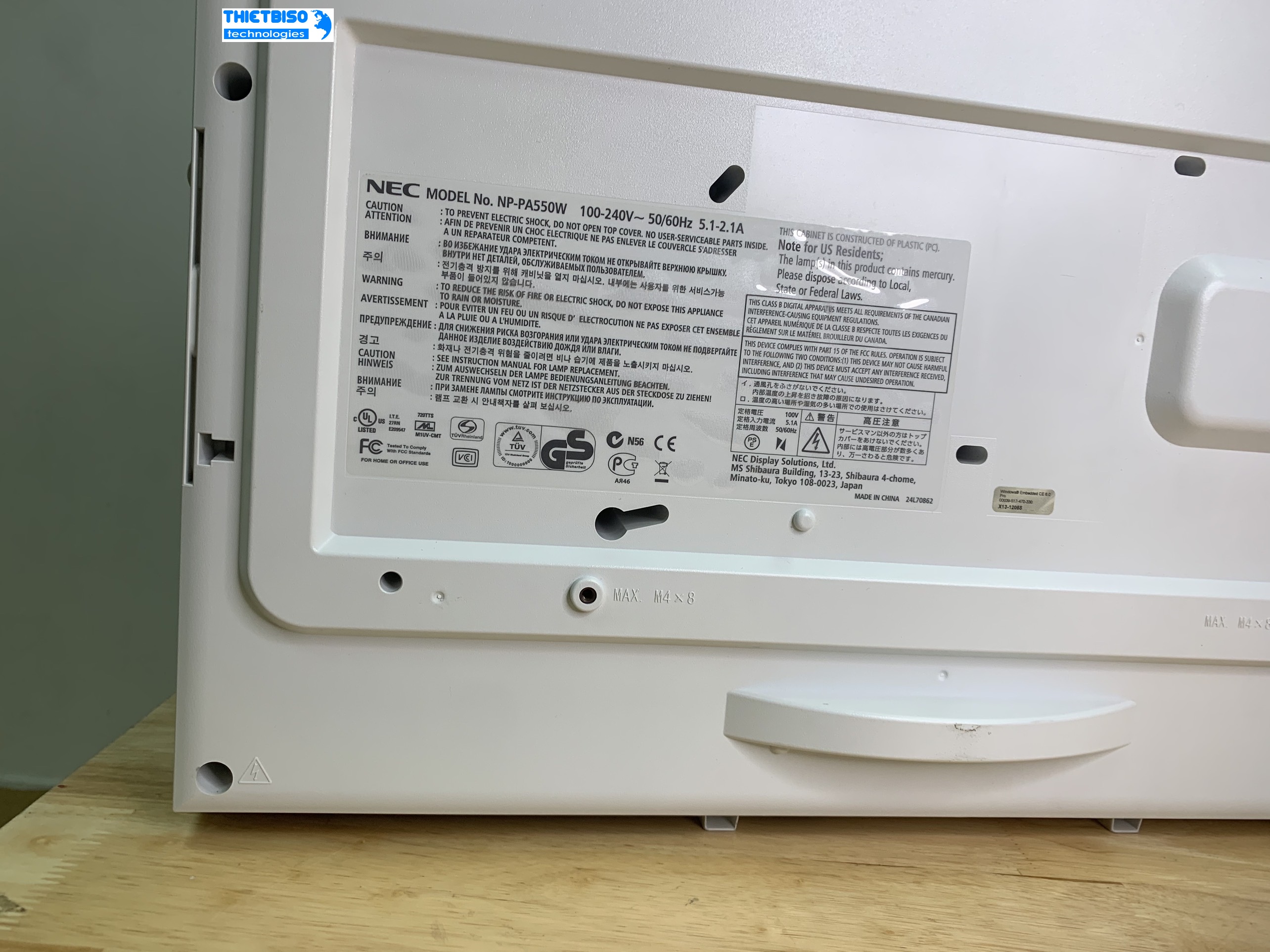 Máy chiếu cũ NEC PA550W