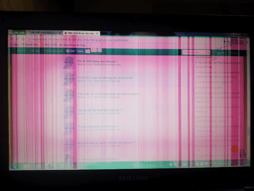 Lỗi sọc màn hình ở máy chiếu Hitachi