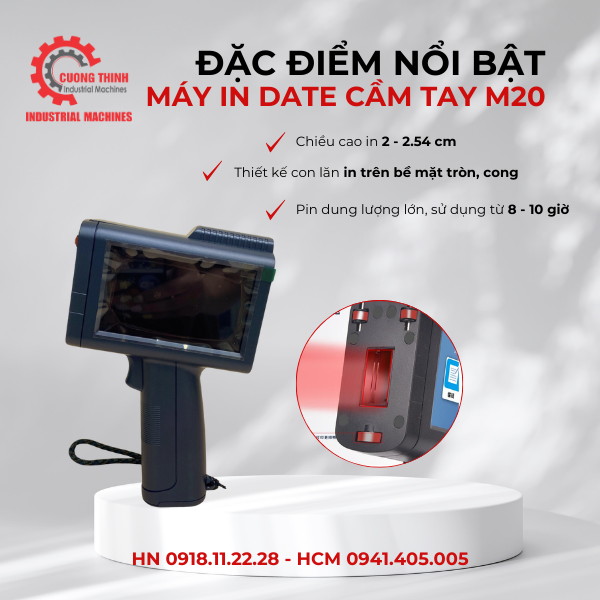 đặc điểm nổi bật Máy in date cầm tay M20