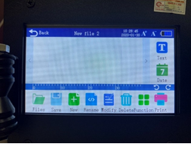màn hình nhập MÁY IN CẦM TAY MX3