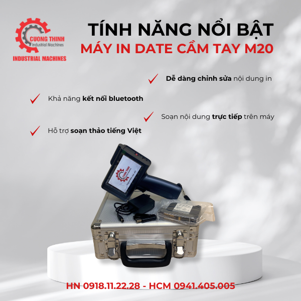 tính năng nổi bật Máy in date cầm tay M20
