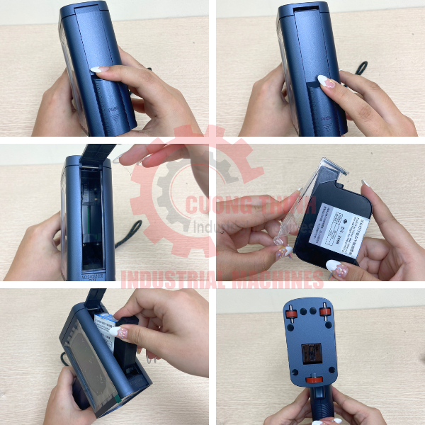 cách lắp mực Máy in date cầm tay M10 (1)