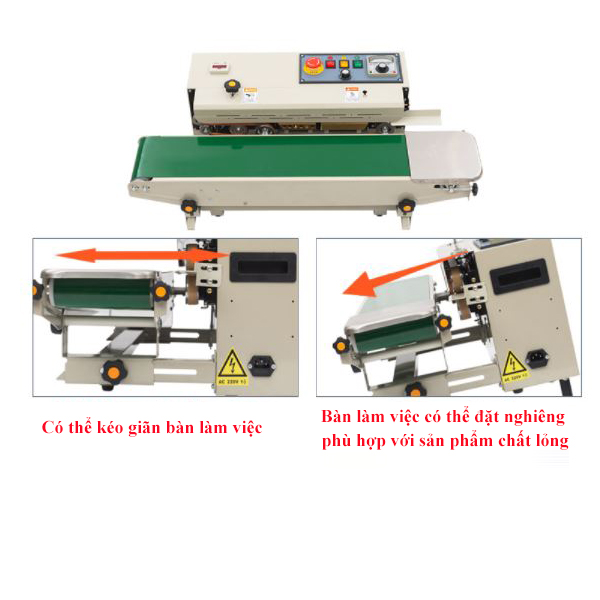 tính năng của Máy hàn miệng túi liên tục kết hợp in date