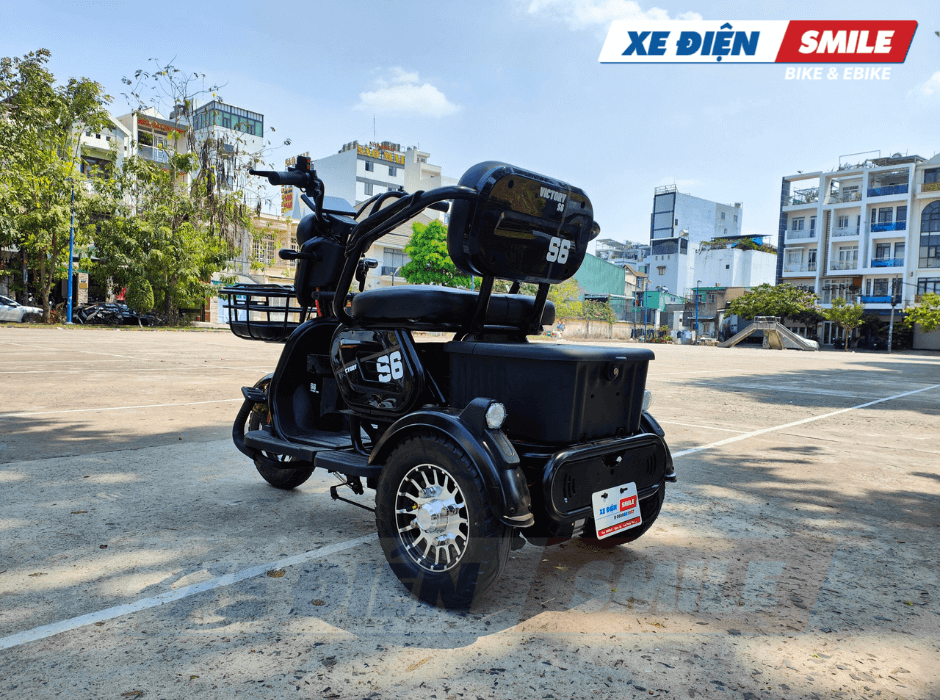 Xe Ba Bánh Điện Victory S6 linh hoạt trượt ghế dựa lưng sau 