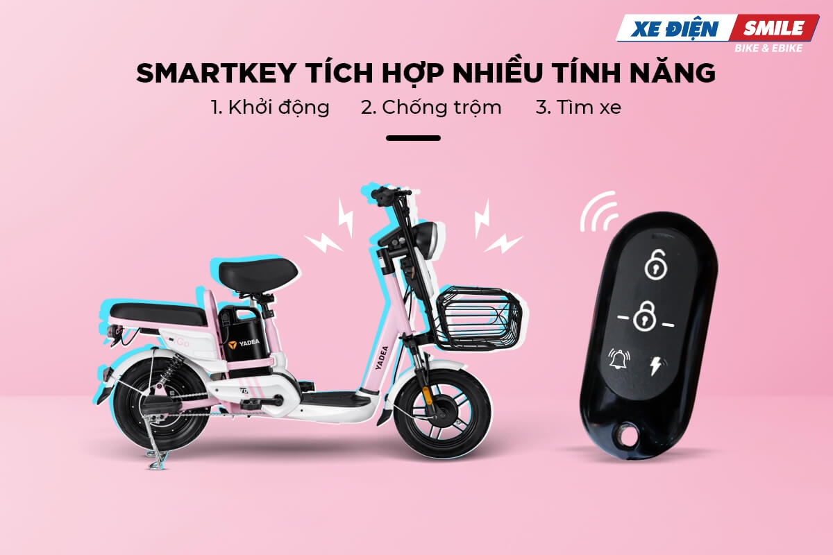 YADEA IGO được tích hợp hệ thống Smarkey