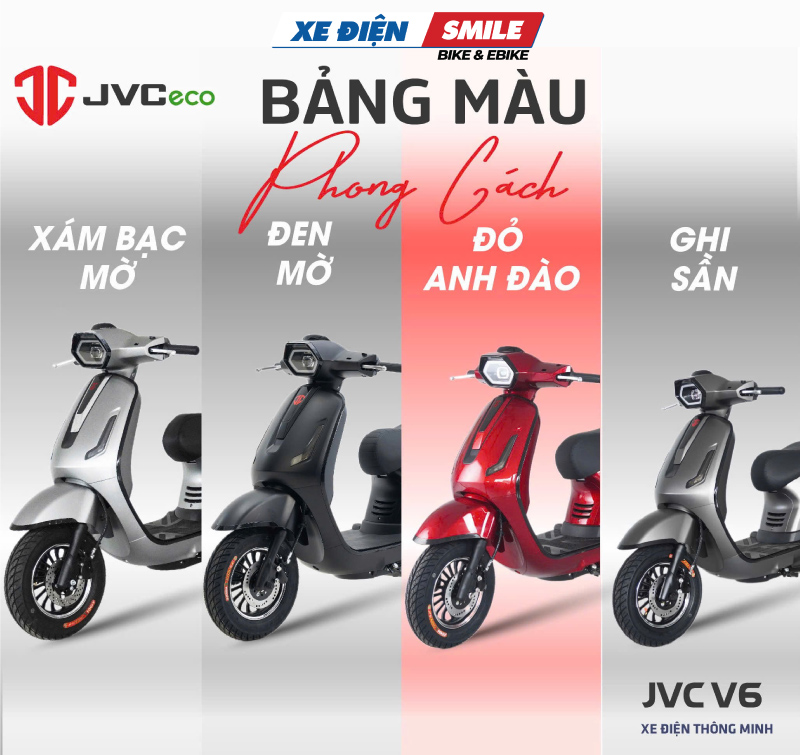Bảng màu xe điện JVC V6 thể hiện tuyên nguyên phong cách