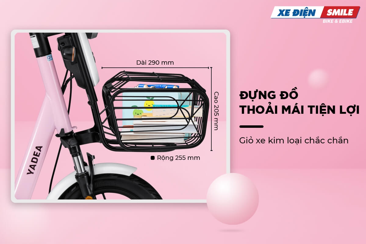 Giỏ đựng đồ tiện lợi, rộng rãi