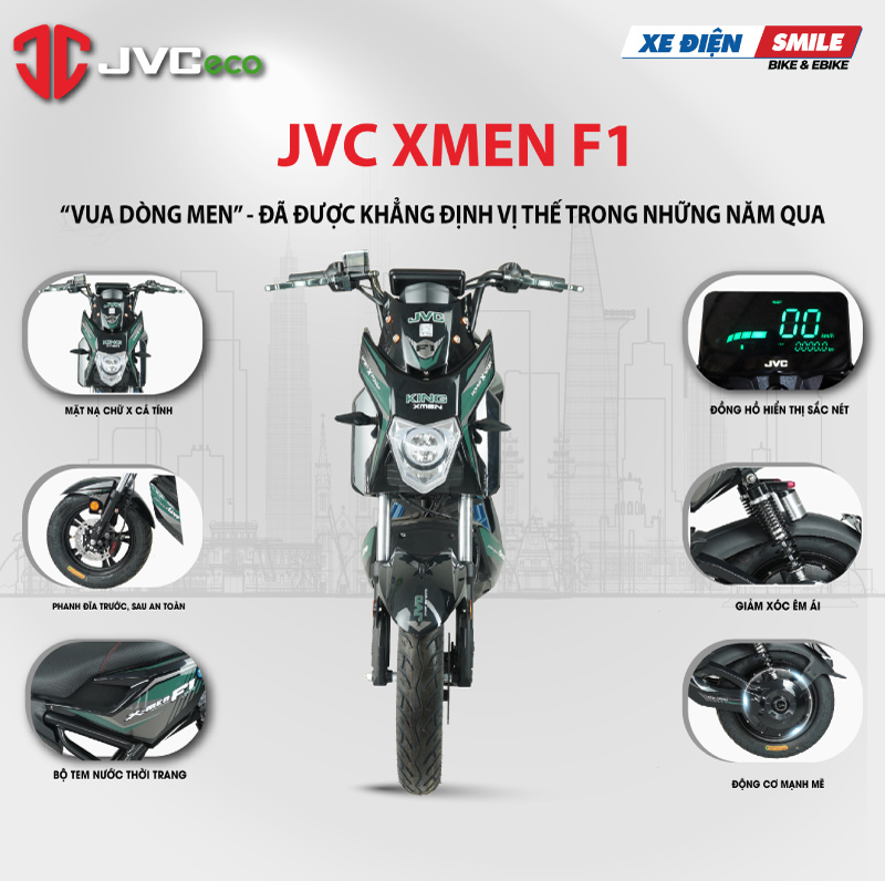 Xe điện JVCeco Xmen F1 2023 được mệnh danh là vua dòng Men