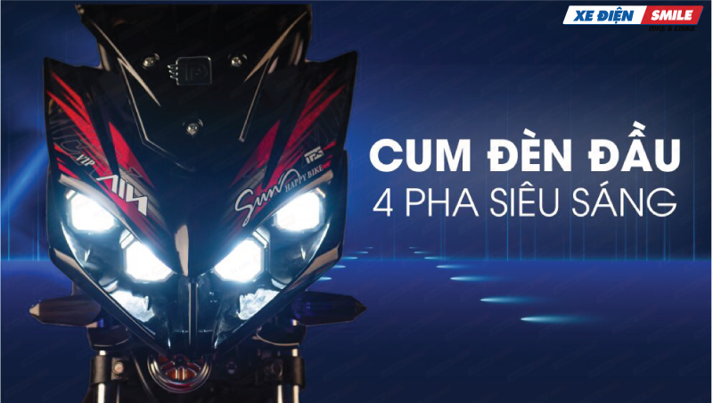 Xe Kazuki Xmen Jeek có cụm đèn 4 pha siêu sáng