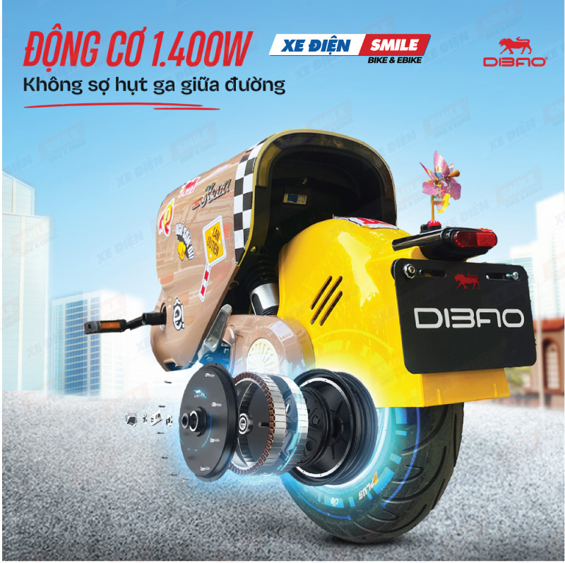 Dibao Keva trang bị động cơ 1400W bền bỉ