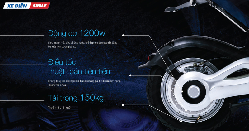 Pega Xmen trang bị động cơ khỏe khoắn 1200w