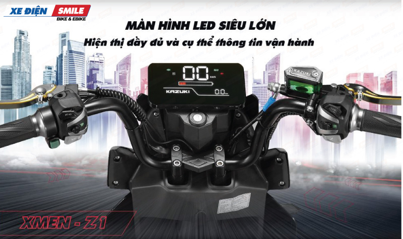 Xe máy điện Xmen Kazuki Z1 có màn hình LED siêu lớn