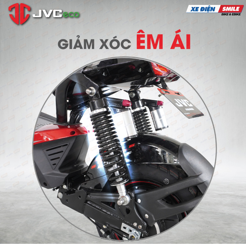 Xe điện JVC G5S trang bị giảm xóc êm ái