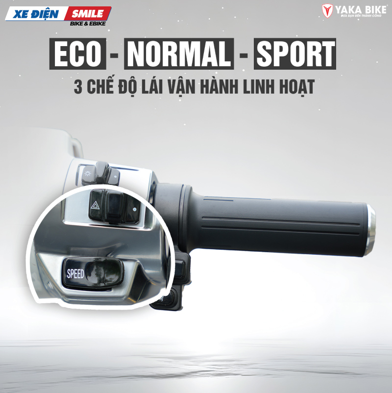 Yaka Lavia SP sử dụng 3 chế độ lái linh hoạt