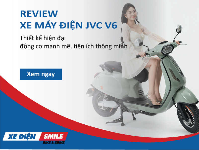 Review xe máy điện JVC V6 chi tiết