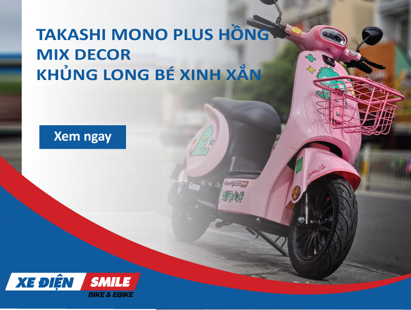 Takashi Mono Plus hồng mix decor "Khủng Long Bé" xinh xắn, đáng yêu