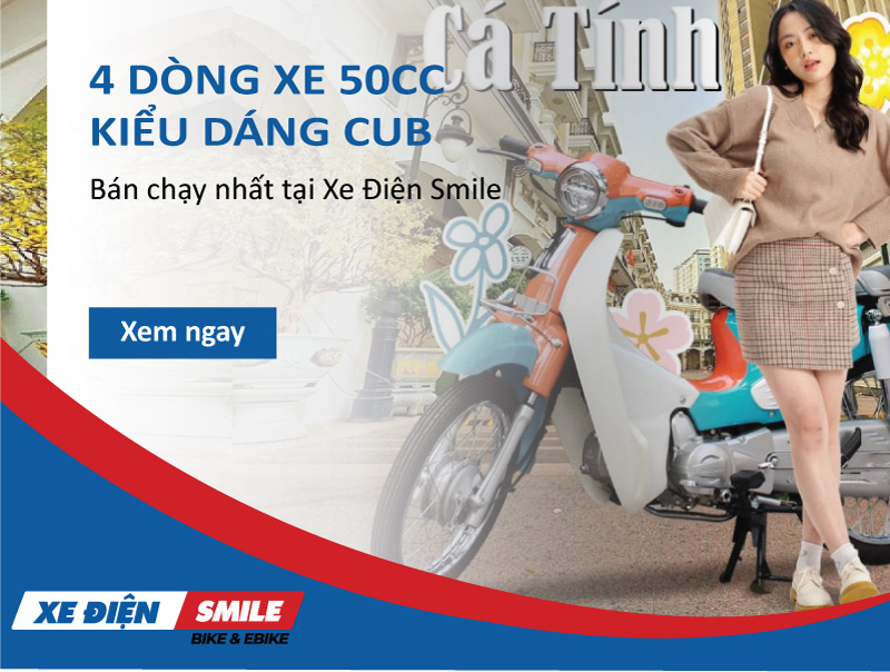 Tổng hợp 4 dòng xe 50cc kiểu dáng Cub bán chạy nhất tại Xe Điện Smile