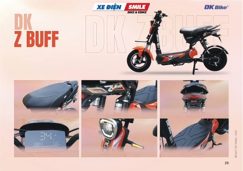 Xe đạp điện DK Z Buff có thiết kế đậm chất thể thao
