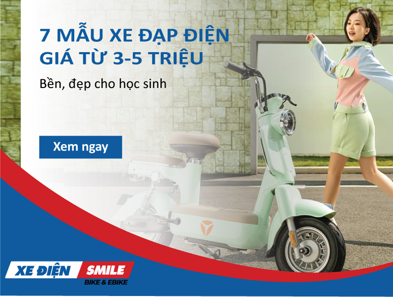 top 7 mẫu xe đạp điện giá từ 3-5 triệu bền đẹp cho học sinh