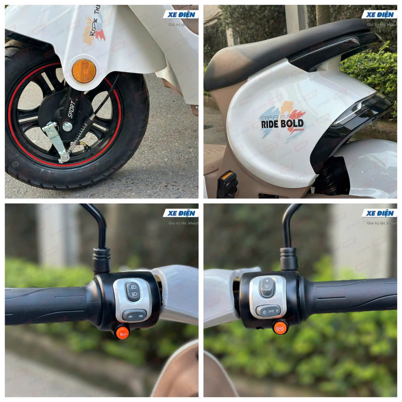 hình ảnh chi tiết các bộ phận trên Xe điện jvc g9 new