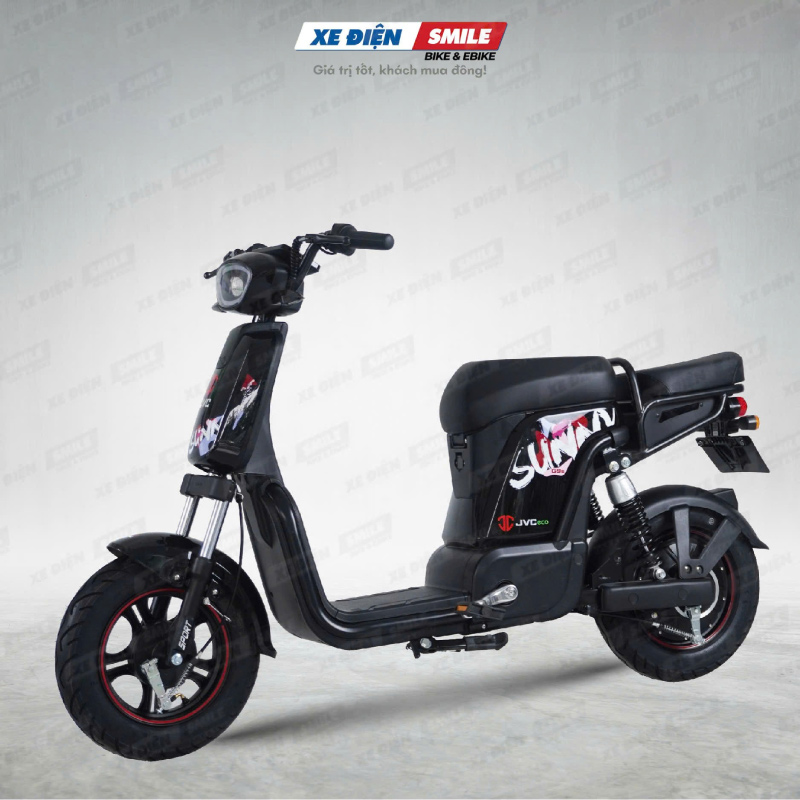Xe đạp điện màu đen JVC G9S NFC sở hữu thiết kế nhỏ gọn
