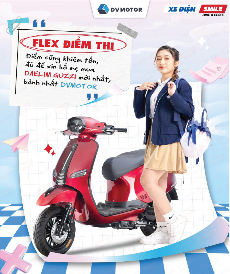 Xe ga 50cc Daelim Guzzi mẫu xe thanh lịch cùng động cơ mạnh mẽ