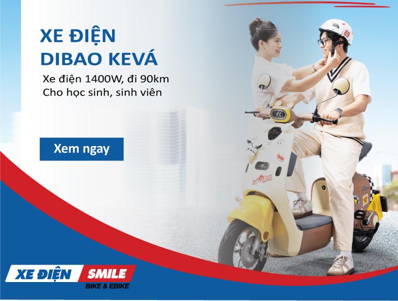 Xe điện DIBAO KEVÁ, công suất 1400W, đi 90km cho học sinh, sinh viên