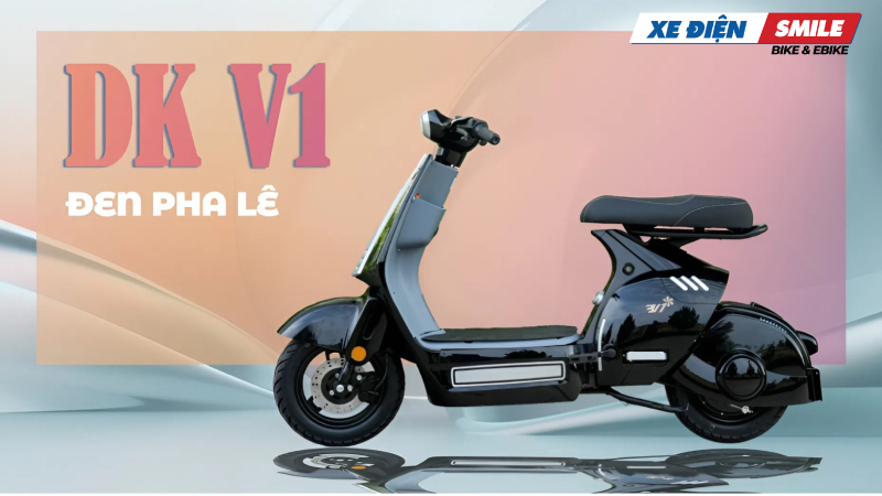 Xe điện màu đen DKBike V1 mang diệm mạo thể thao cá tính