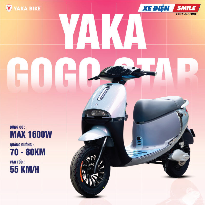 Xe máy điện Yaka Gogo Star là dòng xe chủ lực của thương hiệu Yaka Bike