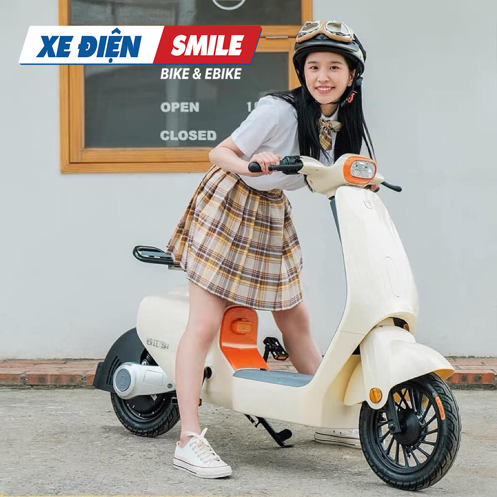 Xe Điện Hottrend VC Màu vàng kem