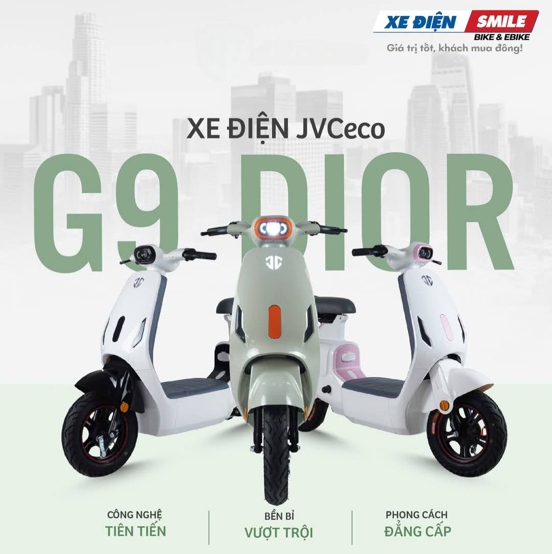 Xe điện JVC G9 Dior đi được 90km cho mỗi lần sạc