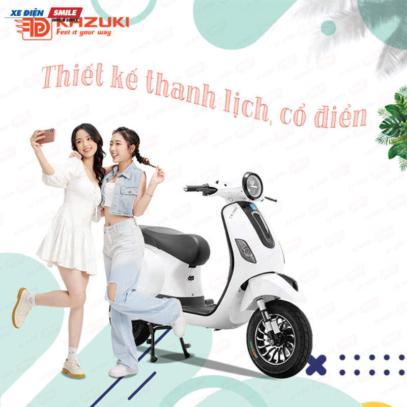 Xe máy điện Kazuki LX150 sở hữu thiết kế sang trọng, tinh tế