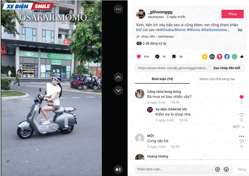 TikToker Sauhaysau thích thú với Osakar Mono phiên bản màu xám