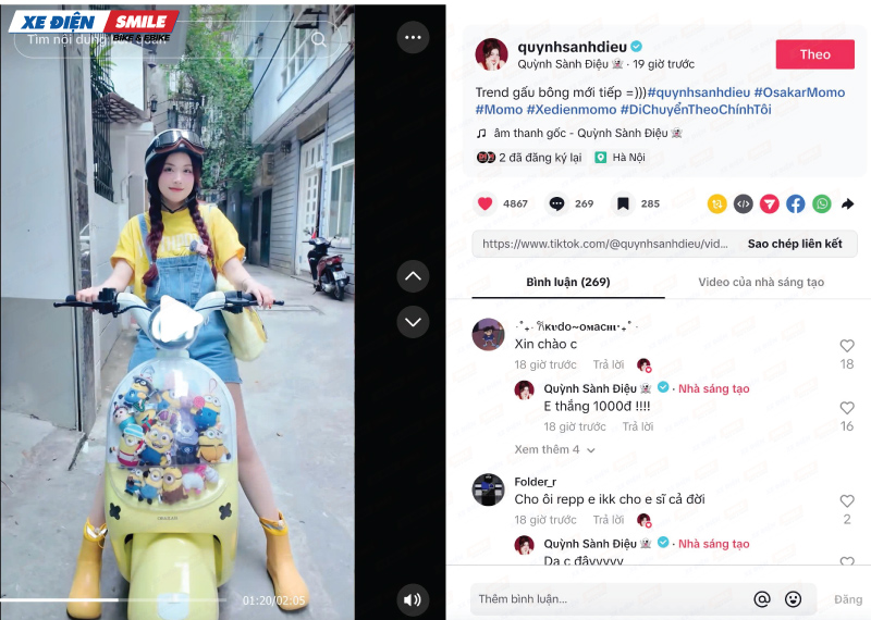 Quỳnh Sành Điệu Decor Osakar Momo cực đáng yêu