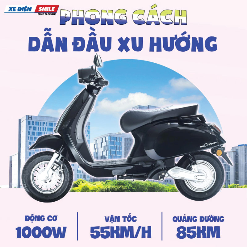 Mua xe máy điện Takashi Crown chính hãng tại Xe Điện Smile