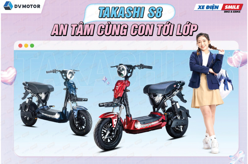 Takashi S8 sở hữu động cơ mạnh mẽ cùng nhiều tiện ích