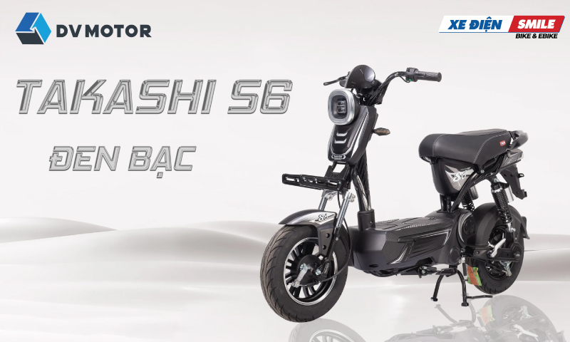 xe đạp điện màu đen Takashi S8