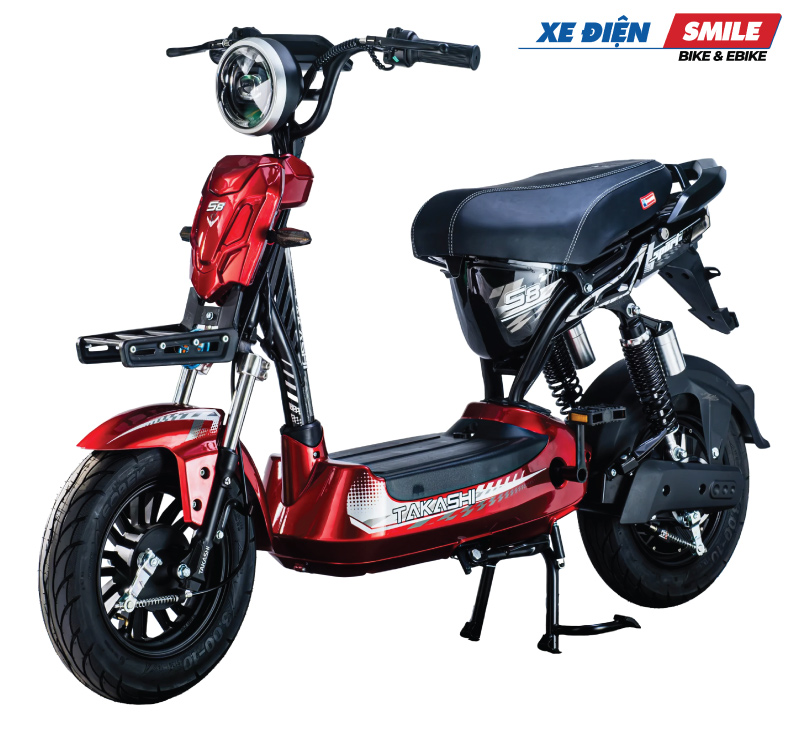 Hình ảnh xe điện Takashi S8 màu đỏ đen