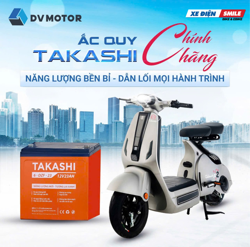 Xe Điện Takashi X2 Plus (5 bình) - Đỉnh cao công nghệ xe điện