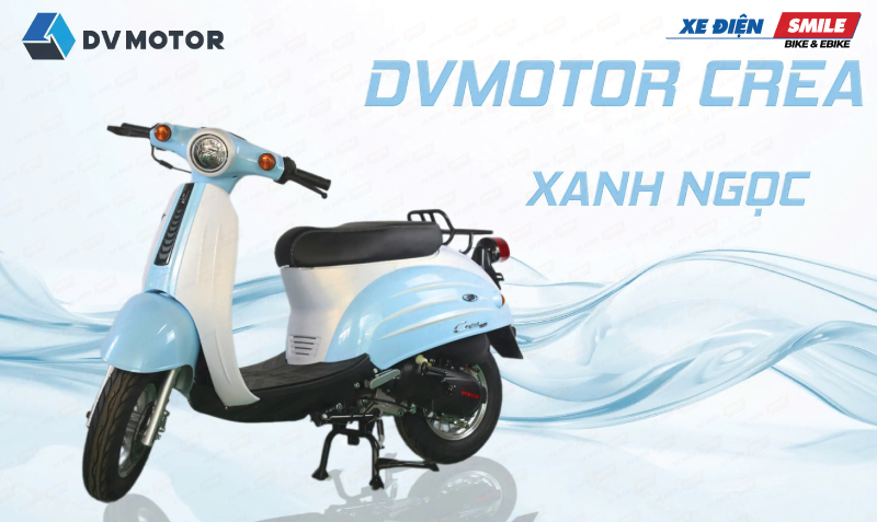 Xe ga 50cc DV Motor Crea trang bị hệ thống giảm xóc và phanh an toàn