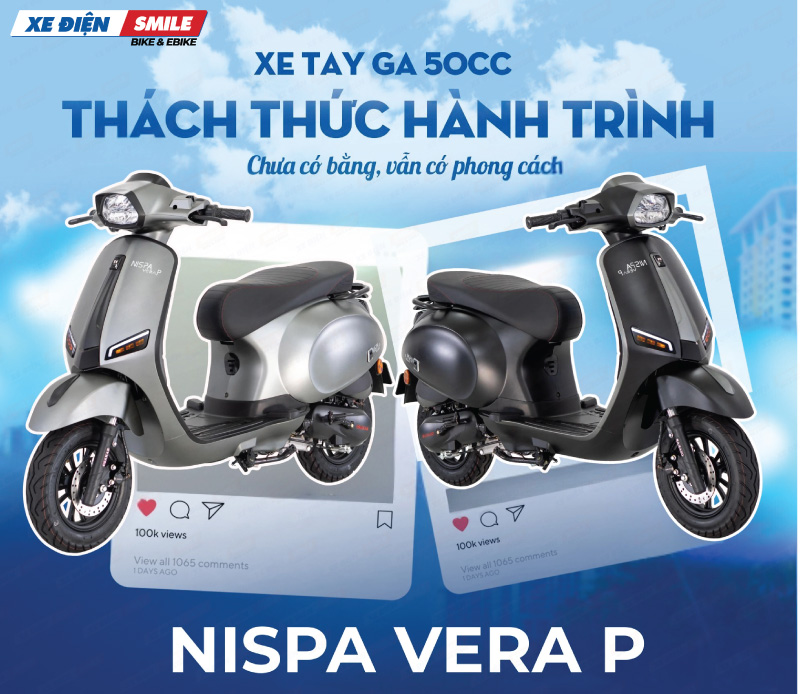 Xe ga 50cc Nispa Vera P vận hành bền bỉ