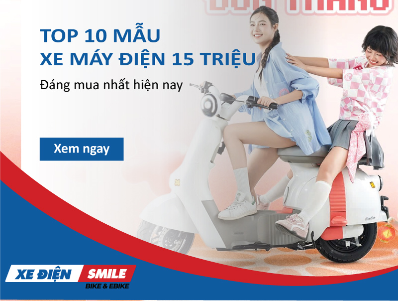 10 mẫu xe máy điện 15 triệu đáng mua nhất hiện nay