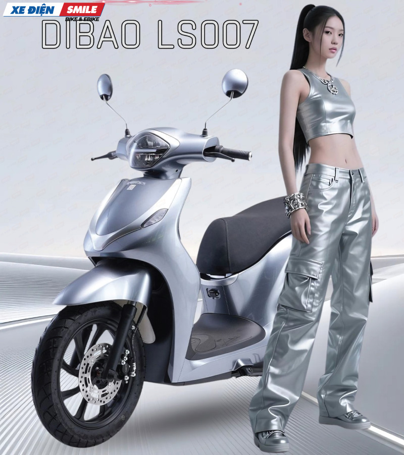 Hình ảnh xe máy điện DIBAO LS007 2025 màu bạc