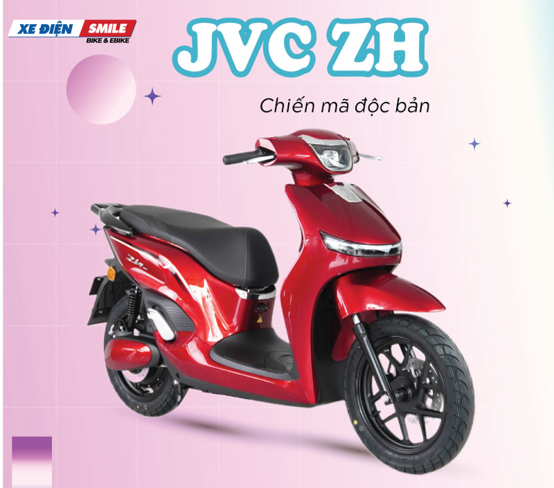 Hình ảnh xe máy điện JVC ZH 2025 màu đỏ