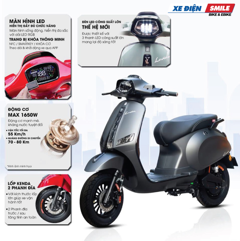 Nhiều tính năng hiện đại được tích hợp trên xe máy điện Yaka Lavia GX