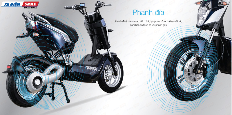 Pega Xmen trang bị phanh đĩa an toàn