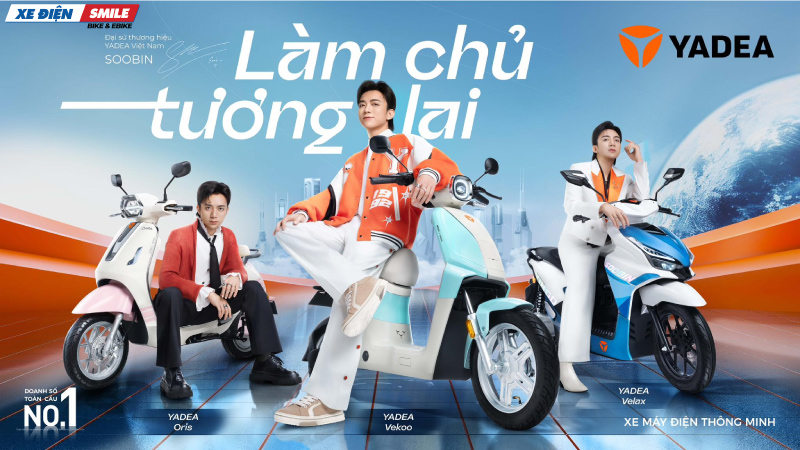 Xe điện Yadea hướng đến thiết kế đơn giản, mầu sắc tối giản