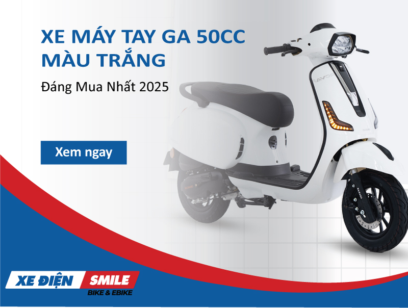 Top 6 Xe Máy Tay Ga 50cc Màu Trắng Đáng Mua Nhất 2025